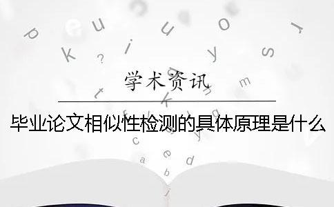 畢業論文相似性檢測的具體原理是什么